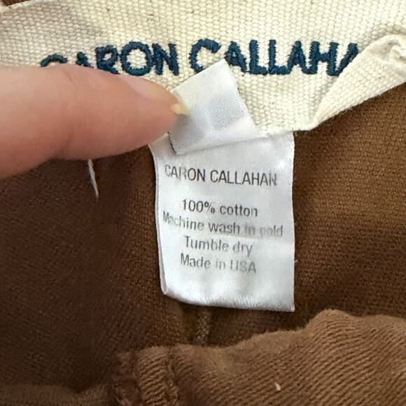 CARON CALLAHAN Stewart Sailor Cotton Wide Leg Pants in Cognac Size 4 - Picture 13 of 15